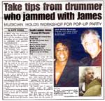 Press on drummer and drum teacher from SE London, Dominique Pizzinat alias 'Pizzante'...